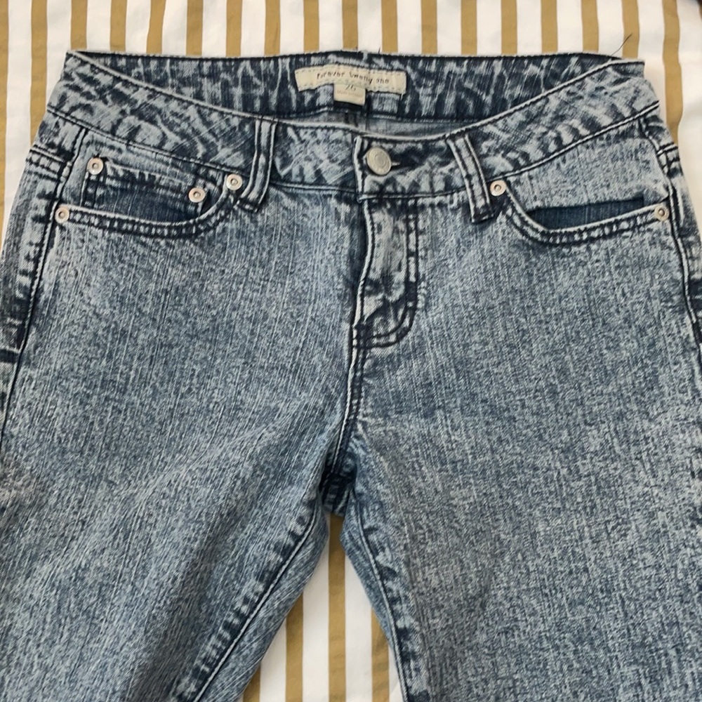 Forever 21 Acid Wash Skinny Jeans